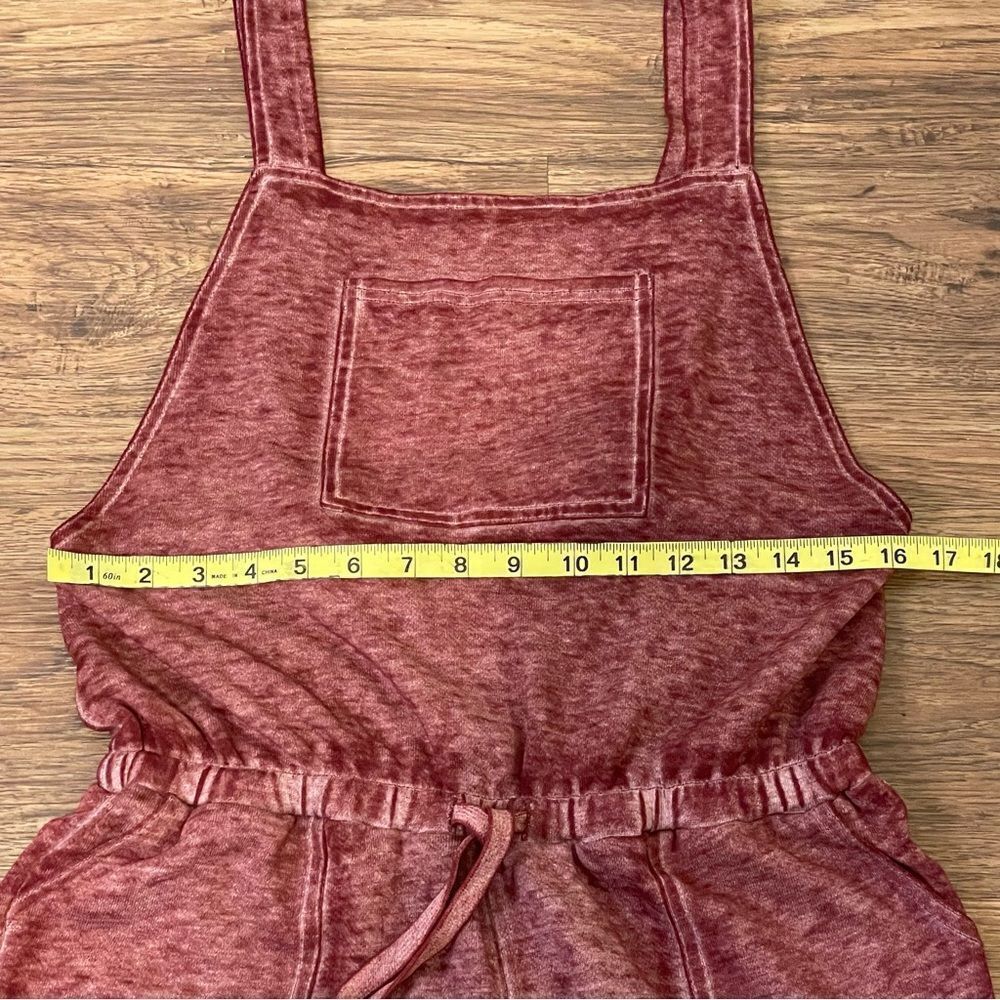 Pink Rose Jumper Jumpsuit Romper Heathered Burgandy size Medium - Picture 5 of 11